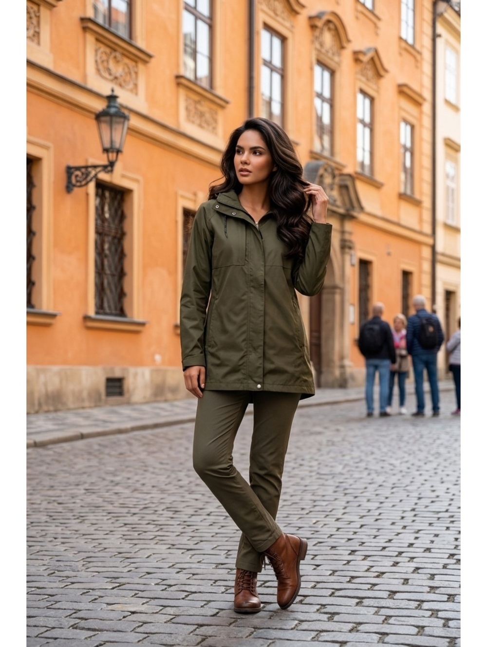 Columbia Women's Olive Green Lightweight Waterproof Rain Jacket, Size XS